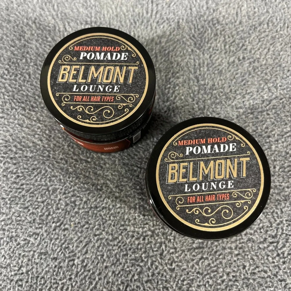2x Belmont Lounge Pomade Men 4oz Cedar & Suede Medium Hold Hair Styling Wax READ